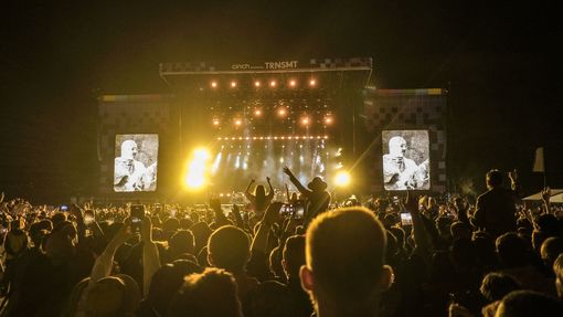 Crowd in front of the stage at TRNSMT festival
