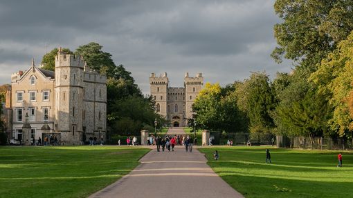 View of the entrance to Windsor Castle