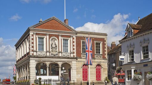 People walking along a street in Windsor
