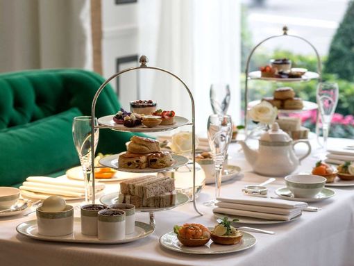 table with afternoon tea