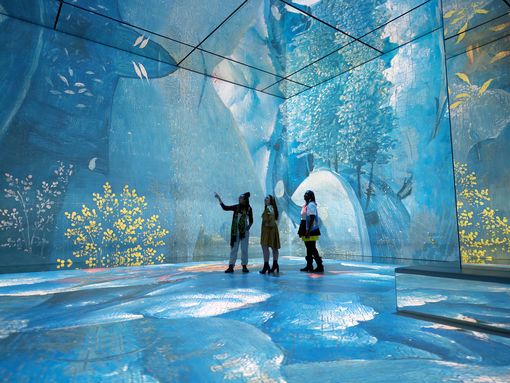 Framless beyond reality where a painting takes the shape of an entire room