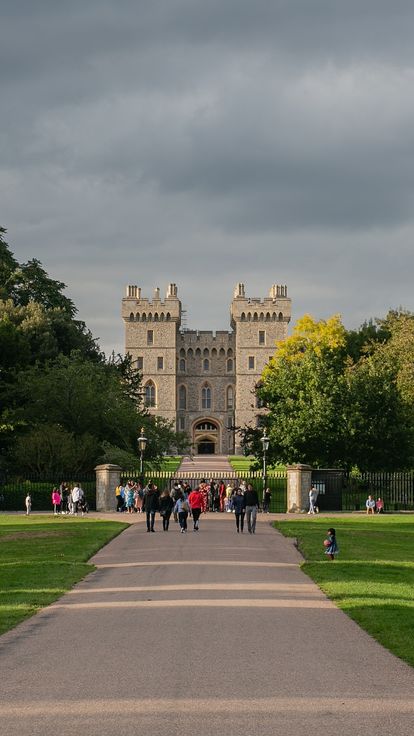 View of the entrance to Windsor Castle