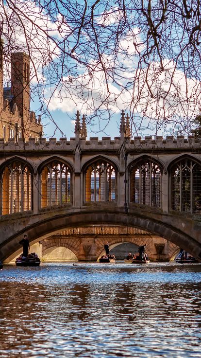 Bridge across the River Cam between the St John's College's Third Court and New Court, Cambridge University
