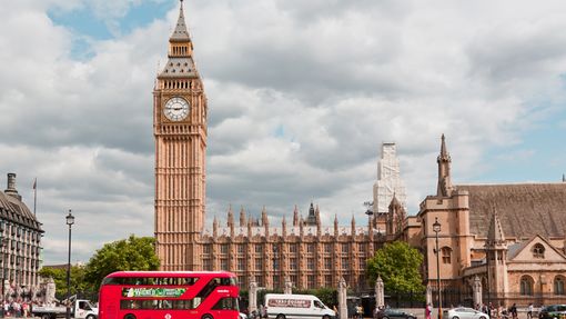 Bus in front of Big Ben