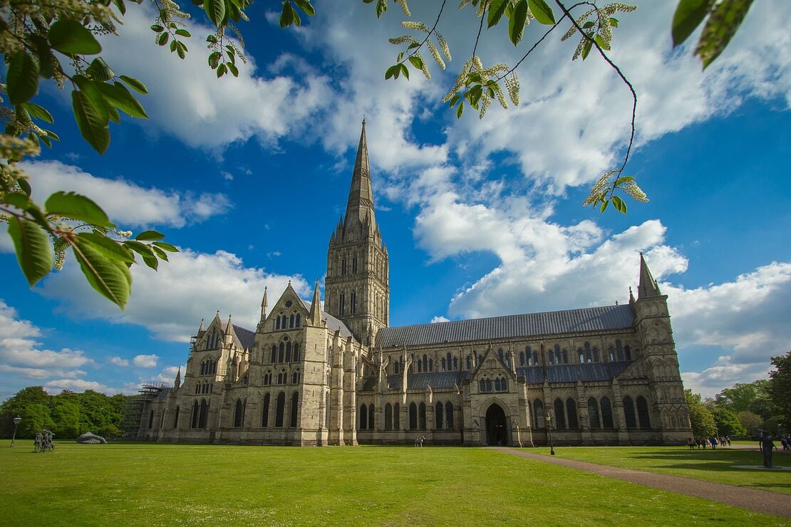 Salisbury Cathedral in England, a magnificent architectural marvel.