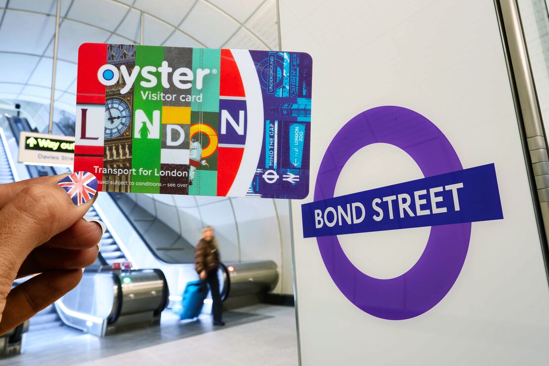 The Visitor Oyster card inside Bond Street tube station