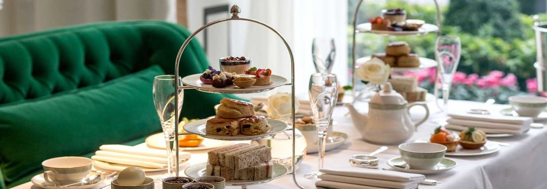 table with afternoon tea
