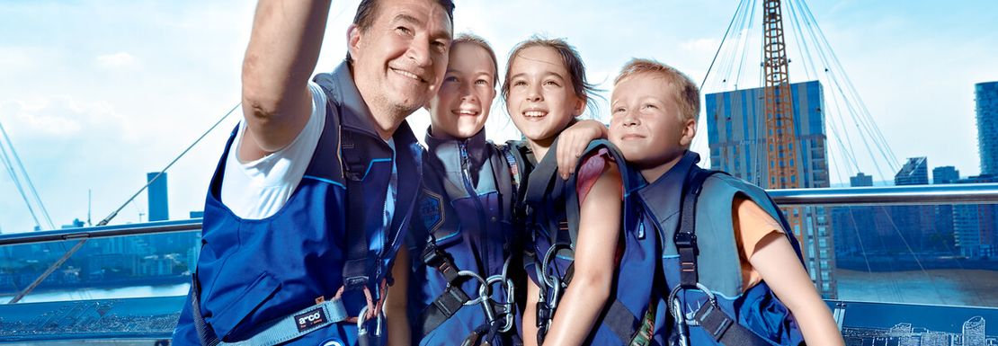 London_Explorer_Pass_Family_Taking_Picture_Up_At_The_o2