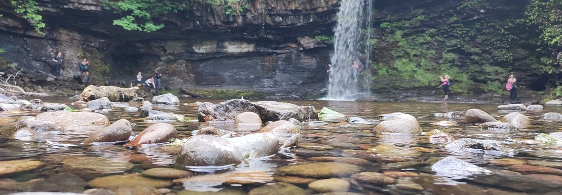 Beautiful waterfall in the Brecon Beacons National Park