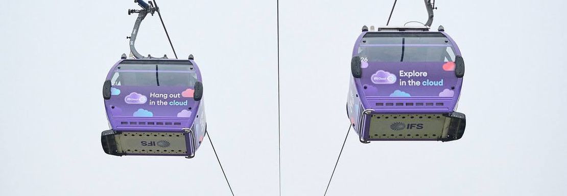 IFS Cloud Cable car riding in the sky