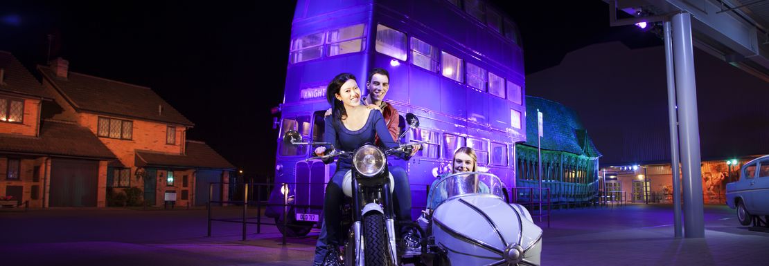 Family_Posing_On_Backlot_Motorbike_At_Warner_Bros_Harry_Potter_Studio_Tour