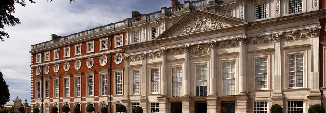 Exterior shot of Hampton Court Palace