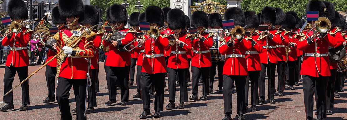 Changing of the guards at Buckingham Palace