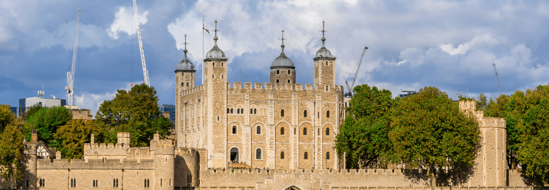 landscape view of the Tower of London in daytime
