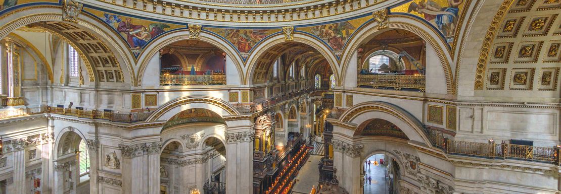 St Paul's Cathedral _ Golden Tours _ 2 _ Cathedral interior from Triforium