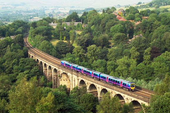 BritRail M-Pass _ ACP 1 _ Train over a bridge