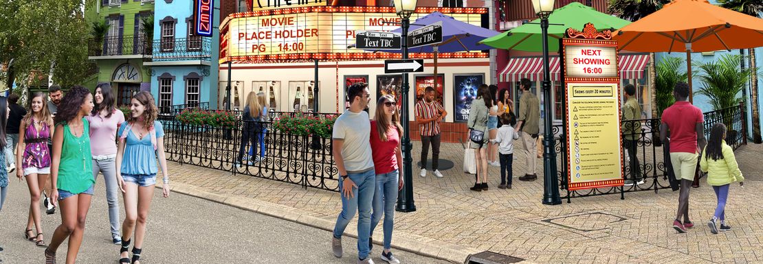Big Easy Boulevard at Thorpe Park is designed with a New Orleans feel