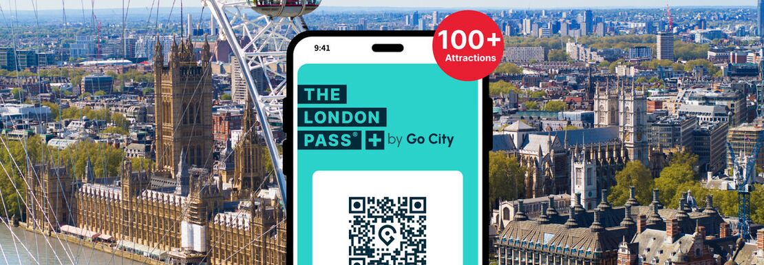 London Pass Plus mobile phone ticket shown with the London Eye
