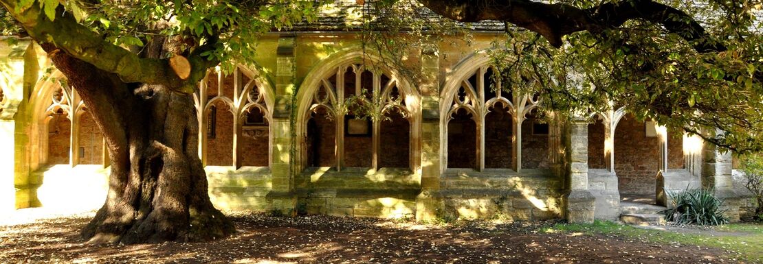 New College Cloisters in Oxford on the Oxford On Screen Walking Tour
