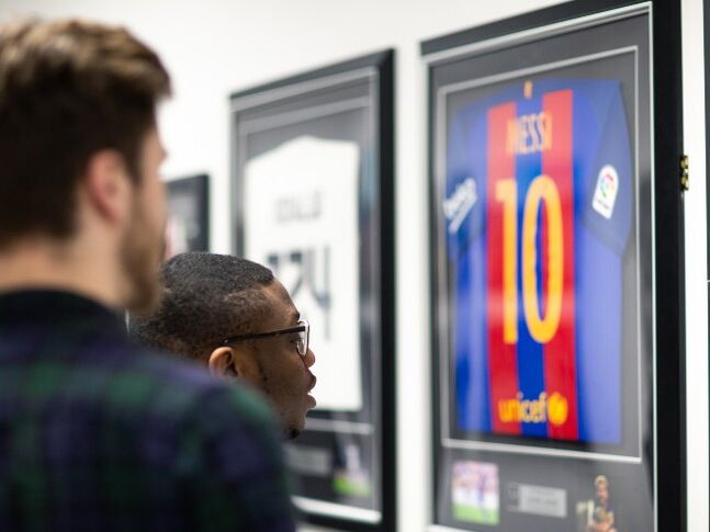 Visitors exploring Wembley Stadium Museum