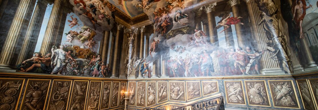 Stunning paintings inside Hampton Court