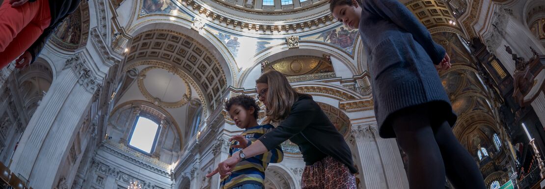 Visitors inside St Paul's