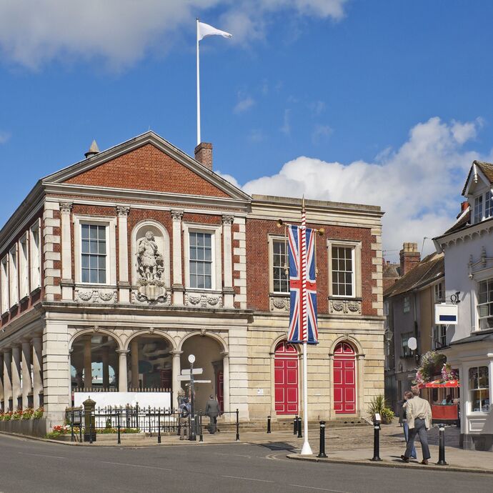 People walking along a street in Windsor